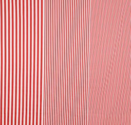Bavlněná látka tisk motiv proužků červené/bílé