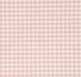 Bavlněná látka tisk vzor kostky káro smetanové/starorůžové