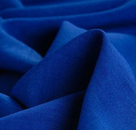 Kostýmová pružná látka imitace lnu nivea modrá