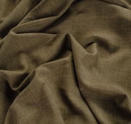 Kostýmová pružná látka imitace lnu olivová