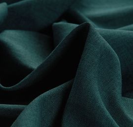 Kostýmová pružná látka imitace lnu petrol