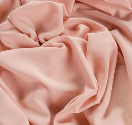 Kostýmová pružná látka imitace lnu pudrově řůžová