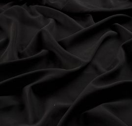 Viskozová košilová látka jemná v černé barvě
