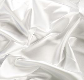 Satén pružný jemný lesk bílý