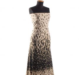 Úplet žoržetový zvířecí vzor kupón zelenobéžový