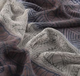 Šifon geometrický etno vzor