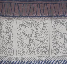 Šifon geometrický etno vzor