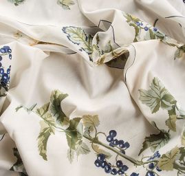 Dekorační závěsová látka vzor vinná réva