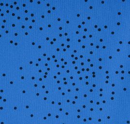Úplet polyesterový vzor puntík modročerný