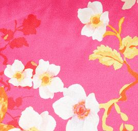 Atlas kimono variace pnoucích květů růžová