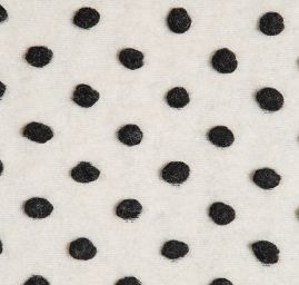 Vařená vlna art textil vzor puntíků smetanová/černá