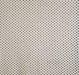 Vařená vlna art textil vzor puntíků smetanová/černá