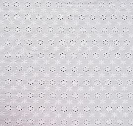 Madeira s výšivkou květin lomená bílá