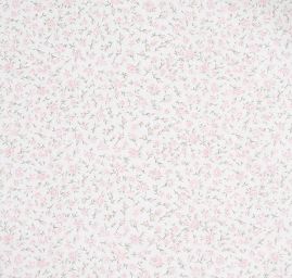 Bavlněná látka tisk drobné kytičky růžové