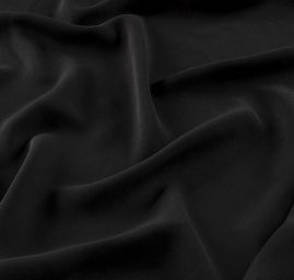 Viskozová šatová látka jemná černé barvy