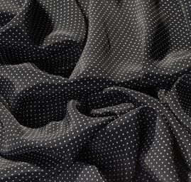 Látka drobný puntík černá bílá