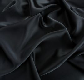 Cupro šatová látka antracit