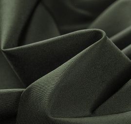 Kostýmová látka pružná viskoza směs khaki zelená