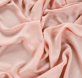 Žoržet jednobarevný hladký pudrový