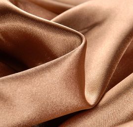 Satén taft pružný hnědý 