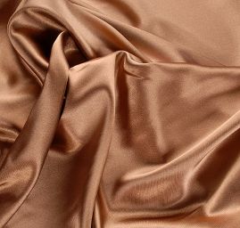 Satén taft pružný hnědý 
