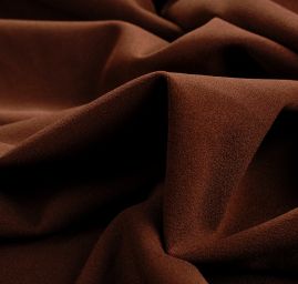 Pletenina úplet scuba crepe oboustranný koňak hnědá