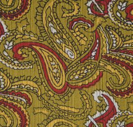 Šifon plise drobný paisley vzor 