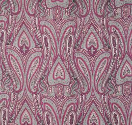 Šifon květinový paisley vzor fialový