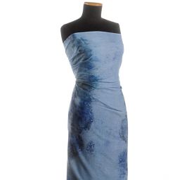 Bavlna batika modrá