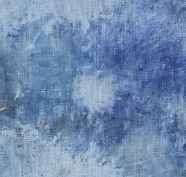 Bavlna batika modrá