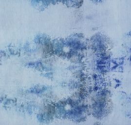 Bavlna batika modrá