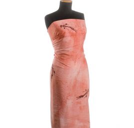 Viskozová látka batika růžová