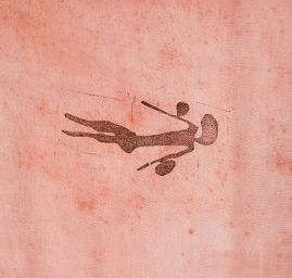 Viskozová látka batika růžová