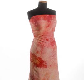 Viskozová batika růžovočrvená