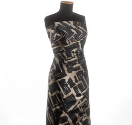 Hedvábný atlas geometrický vzor