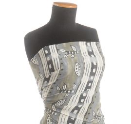 Viskozová šatovka abstraktní květinový  vzor