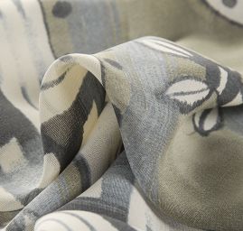 Viskozová šatovka abstraktní květinový  vzor