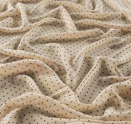 Šifon puntík drobný černý