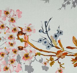 Žoržet variace kimono style motiv pnoucích se květů