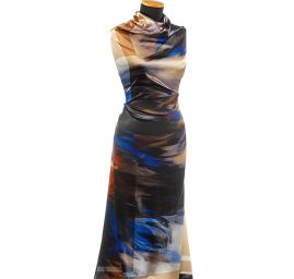 Atlas abstraktní malba fantazie modro/zllatá