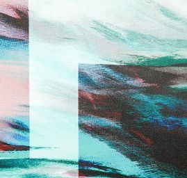 Atlas abstraktní malba fantazie tyrkys/starorůžová