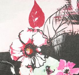 Atlas vzor květin/fantazie starorůžová