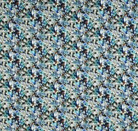 Žoržet romantický motiv květin modrý