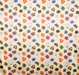 Atlas motiv společenské večerní kabelky pastel zlatá