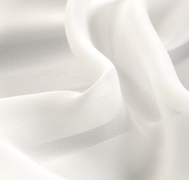 Šifon jednobarevný hladký smetanový