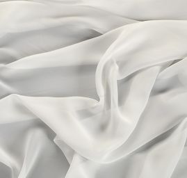 Šifon jednobarevný hladký smetanový