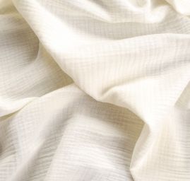 Bavlněný mušelín dvojitá gázovina smetanový