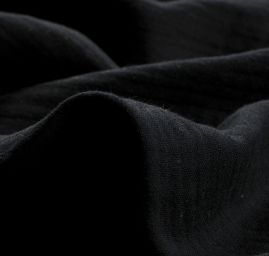 Bavlněný mušelín dvojitá gázovina černý