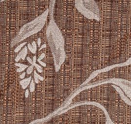 Dekorační látka Buret Plain Flowers brown