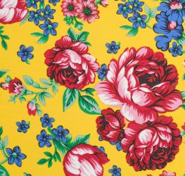 Žoržet mat Gipsy style bordura žlutý